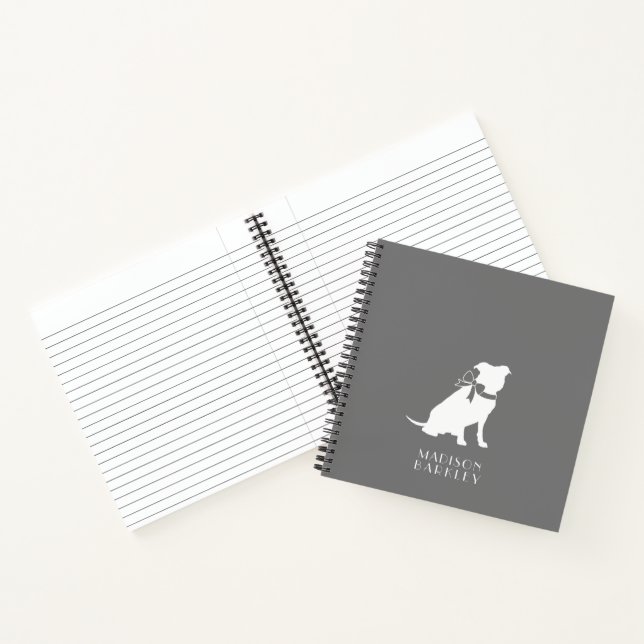 Pit Bull Dog Puppy Pitbull Notebook (Inside)