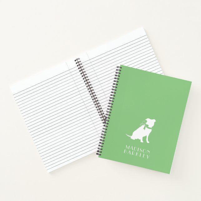 Pit Bull Dog Puppy Pitbull Notebook (Inside)