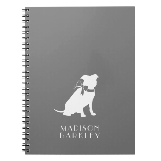 Pit Bull Dog Puppy Pitbull Notebook (Front)