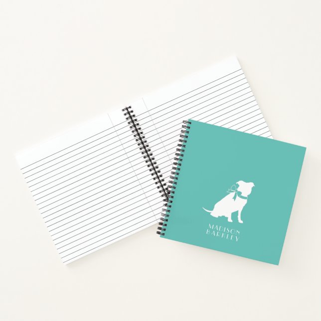 Pit Bull Dog Puppy Pitbull Notebook (Inside)