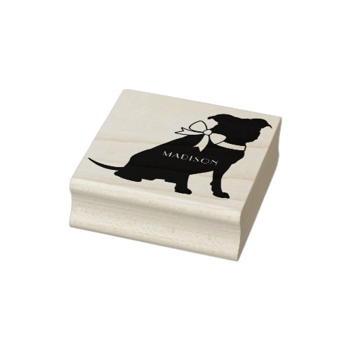Pit Bull Dog Puppy Pitbull Rubber Stamp