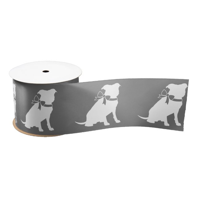 Pit Bull Dog Puppy Pitbull Satin Ribbon (Spool)