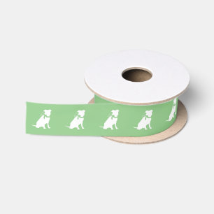 Pit Bull Dog Puppy Pitbull Satin Ribbon