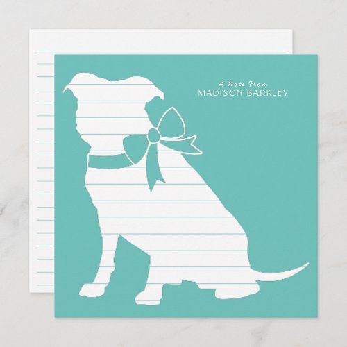 Pit Bull Dog Puppy Pitbull Thank You Card