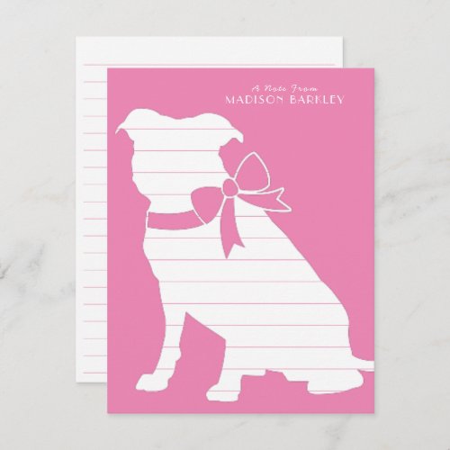 Pit Bull Dog Puppy Pitbull Thank You Card