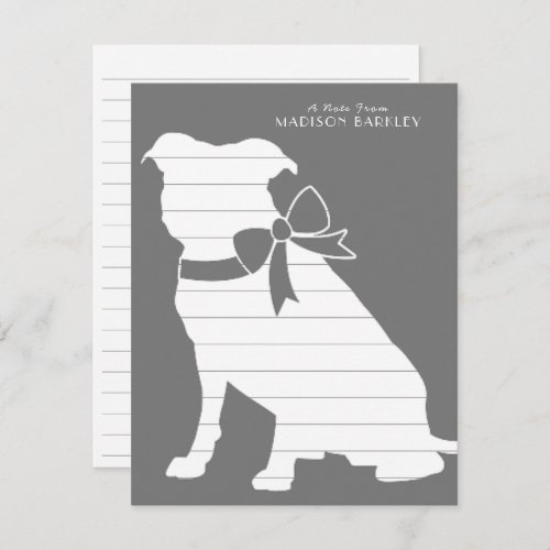 Pit Bull Dog Puppy Pitbull Thank You Card