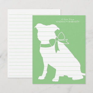Pit Bull Dog Puppy Pitbull Thank You Card