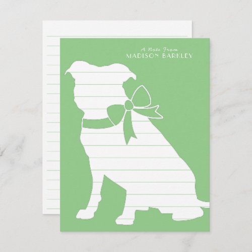 Pit Bull Dog Puppy Pitbull Thank You Card