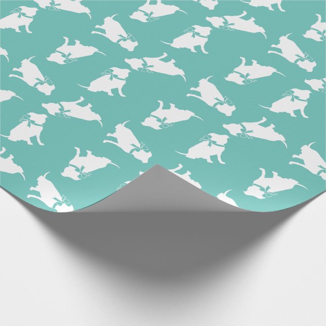 Pit Bull Dog Puppy Pitbull Wrapping Paper (Corner)