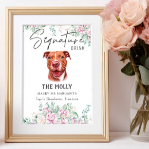 Pit Bull Dog Signature Drink Sign