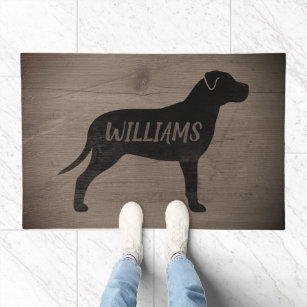 Pitbull Dog v2 Personalized Doormat