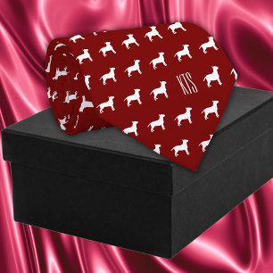 Pit Bull Dogs Pattern Monogrammed Veterinarian Neck Tie