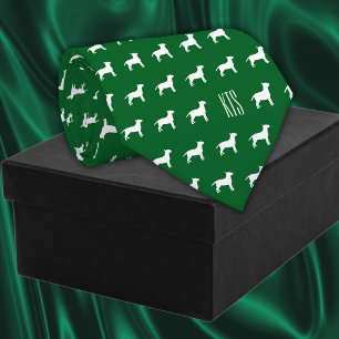 Pit Bull Dogs Pattern Monogrammed Veterinarian Neck Tie