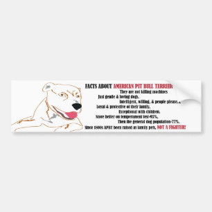 Pit Bull Facts Bumper Sticker