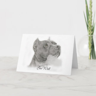 Pit Bull Get Well Card