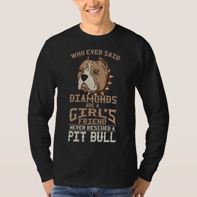 Pit Bull Girl S Friend Female Pitbull Dog Owner T-Shirt (Front)