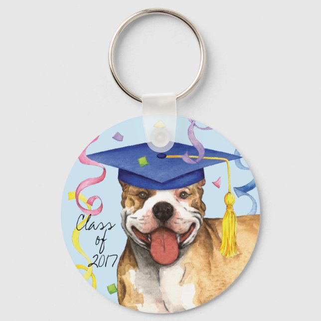 Pit Bull Graduate Keychain (Front)