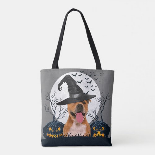 Pit Bull Halloween Pumpkin Patch Tote Bag