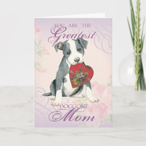 Pit Bull Heart Mom Card