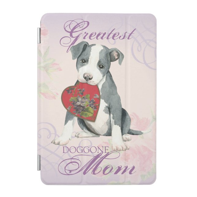 Pit Bull Heart Mom iPad Mini Cover (Front)
