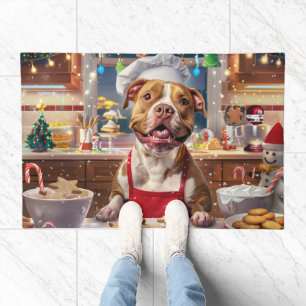 Pit Bull Holiday Baking: Festive Christmas Doormat