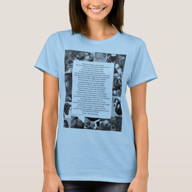 Pit bull... I dont want to fight... T-Shirt (Front)