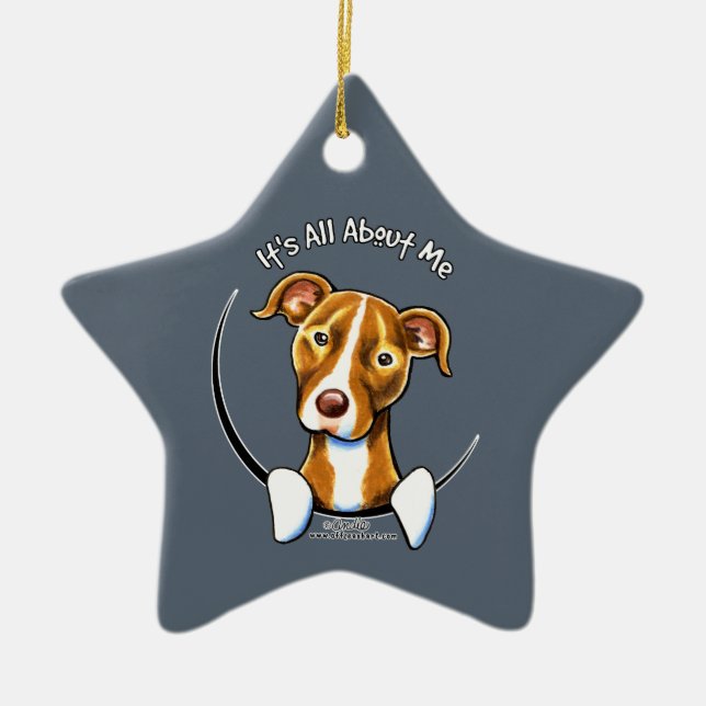Pit Bull :: It's All About Me Ceramic Ornament (Front)