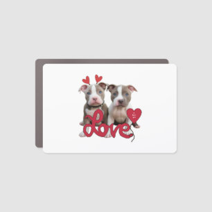 Pit bull love car magnet
