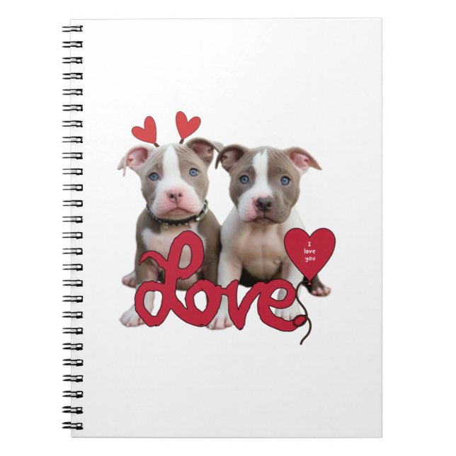 Pit bull love notebook (Front)