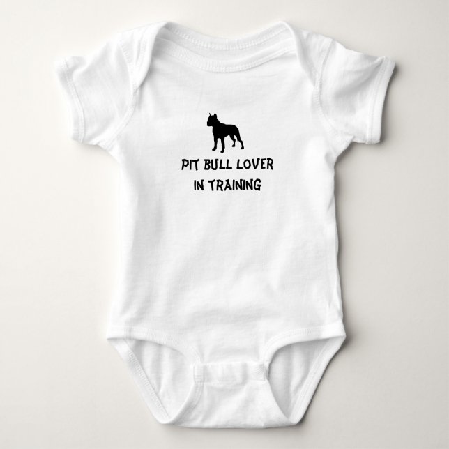 Pit bull lover baby bodysuit (Front)