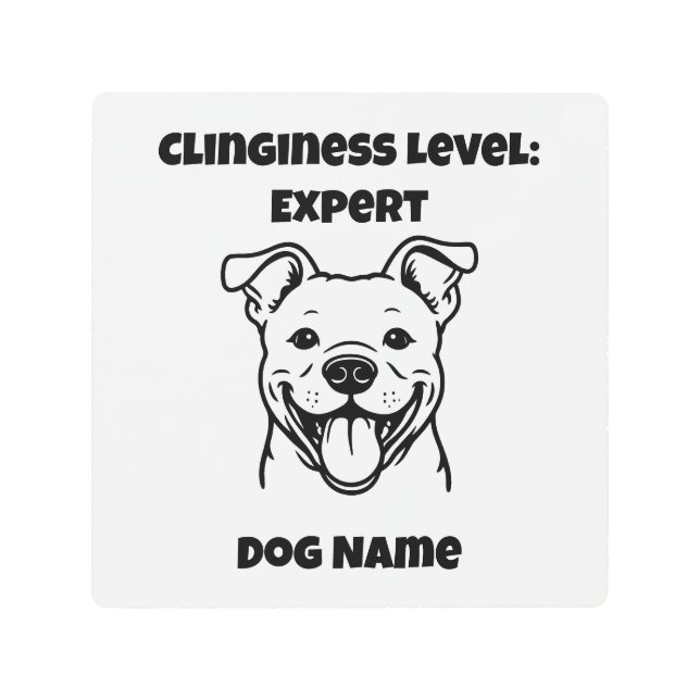 Pit Bull Metal Wall Art - Customizable (Front)