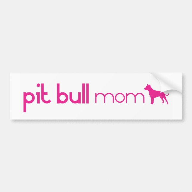 Pit Bull Mom Bumper Sticker (Front)