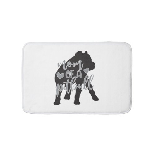 Pit Bull Mom Classic T_Shirt Bath Mat