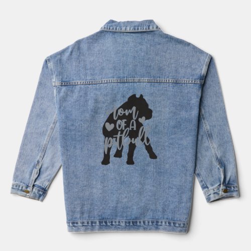 Pit Bull Mom Classic T_Shirt Denim Jacket