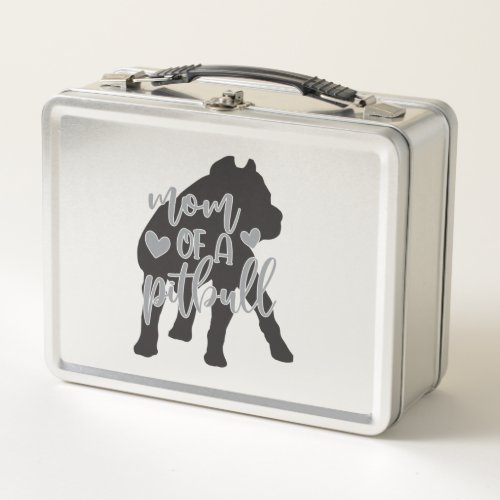 Pit Bull Mom Classic T_Shirt Metal Lunch Box