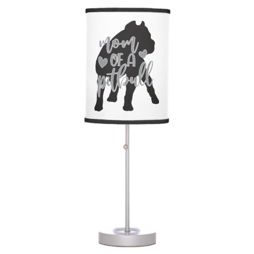 Pit Bull Mom Classic T_Shirt Table Lamp