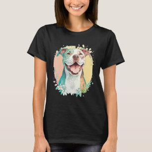 Pit Bull Mom Dog Lover Colorful Artistic Pitbull O T-Shirt