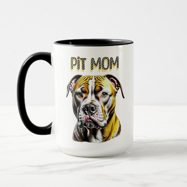 Pit Bull Mom | Dog Lover's  Mug (Left)