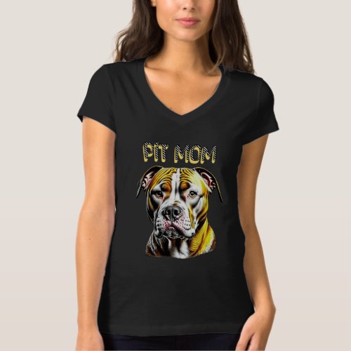 Pit Bull Mom  Dog Lovers  T_Shirt
