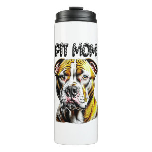 Pit Bull Mom Dog Lover's Thermal Tumbler