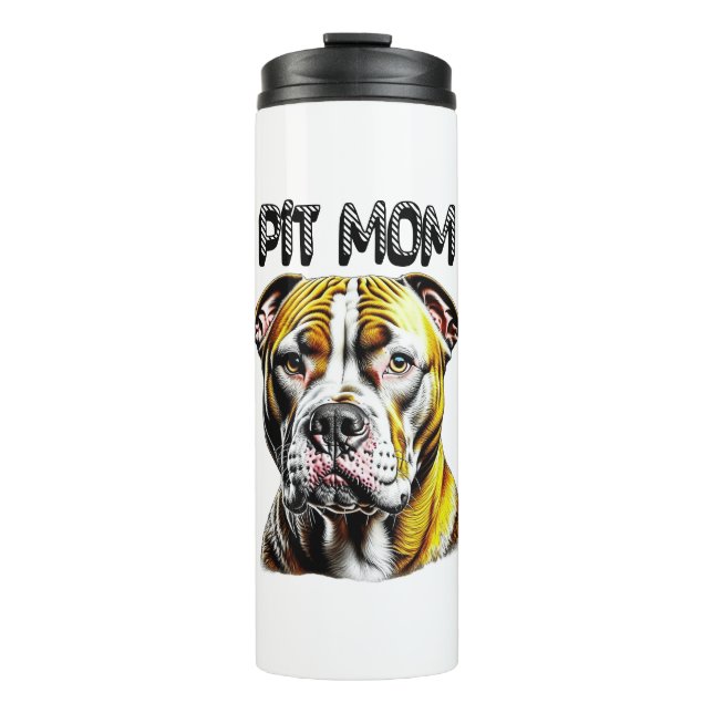 Pit Bull Mom | Dog Lover's  Thermal Tumbler (Front)