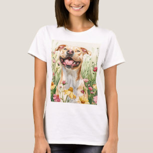 Pit Bull Mom Tee – Watercolor