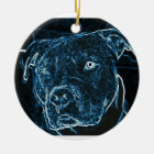 Pit bull ornament