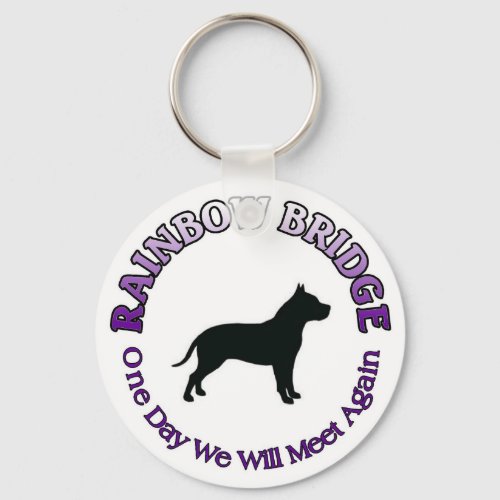 PIT BULL PITBULL RAINBOW BRIDGE KEYCHAIN