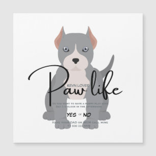 Pit bull play date invitation