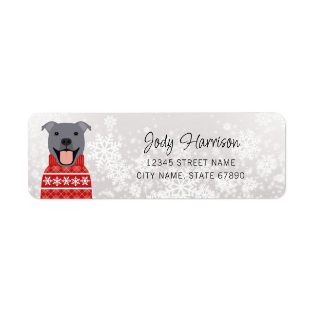 Pit Bull Return Address Labels (Front)
