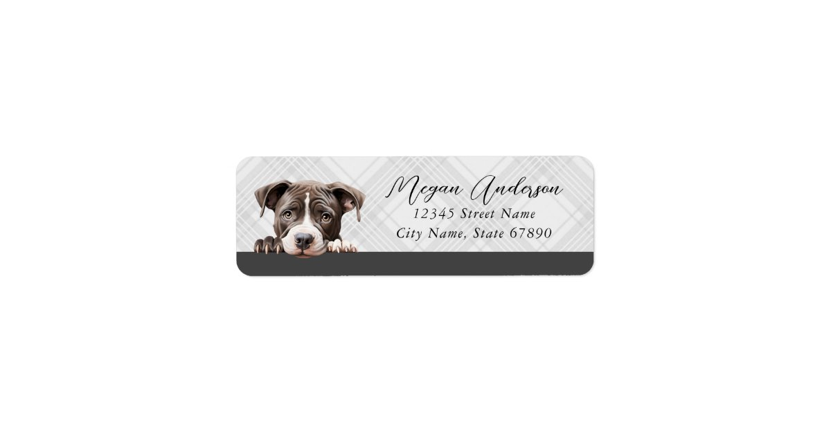 Pit Bull Return Address Labels | Zazzle
