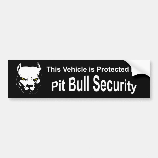 Pit Bull Security Bumper Sticker (Front)
