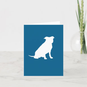Pit Bull Silhouette Baby Shower Puppy Dog Letterpress Thank You Card