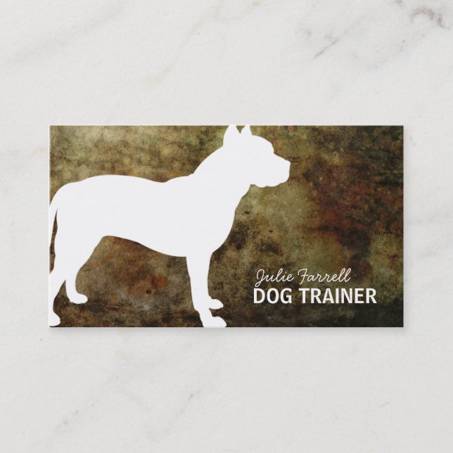 Pit Bull Staffy Pet Realated Business Card (Front)